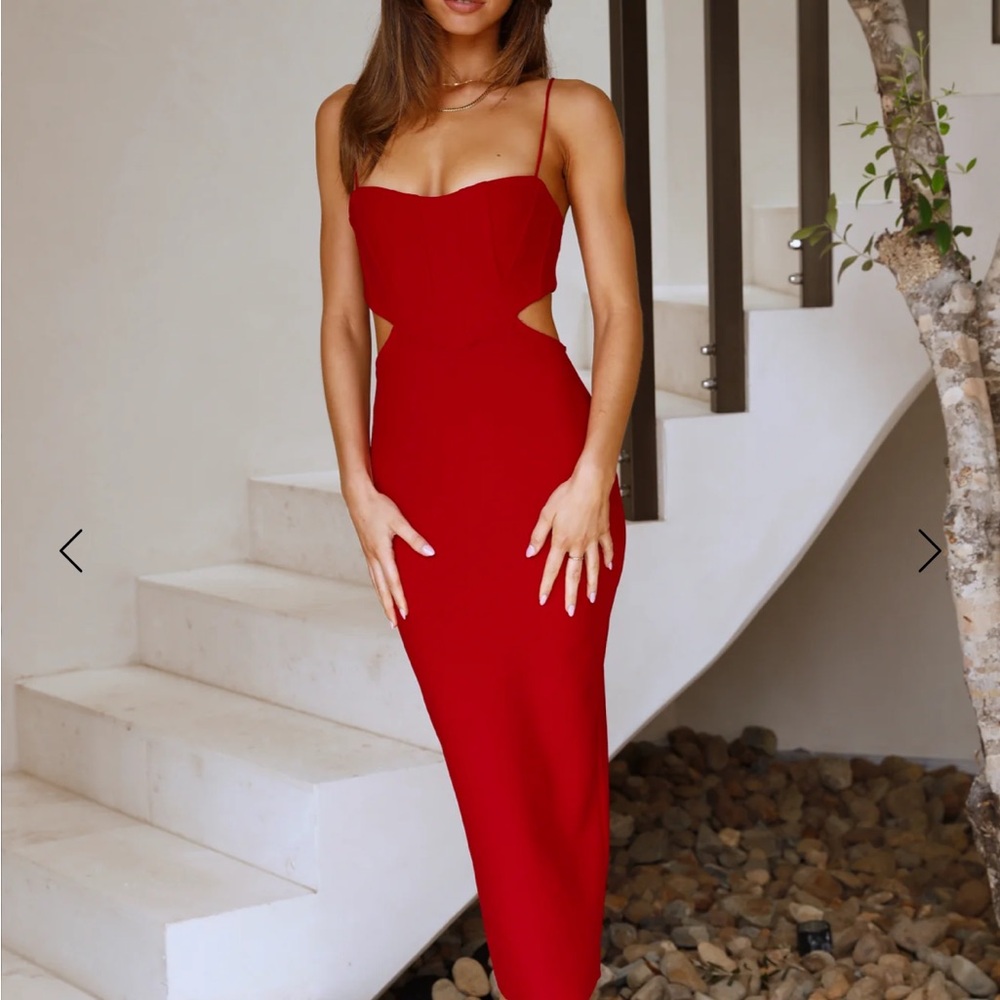 Like Honey Midi Dress Red - S Hello Molly